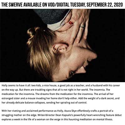 THE SWERVE Available on VOD/Digital Tuesday, September 22, 2020